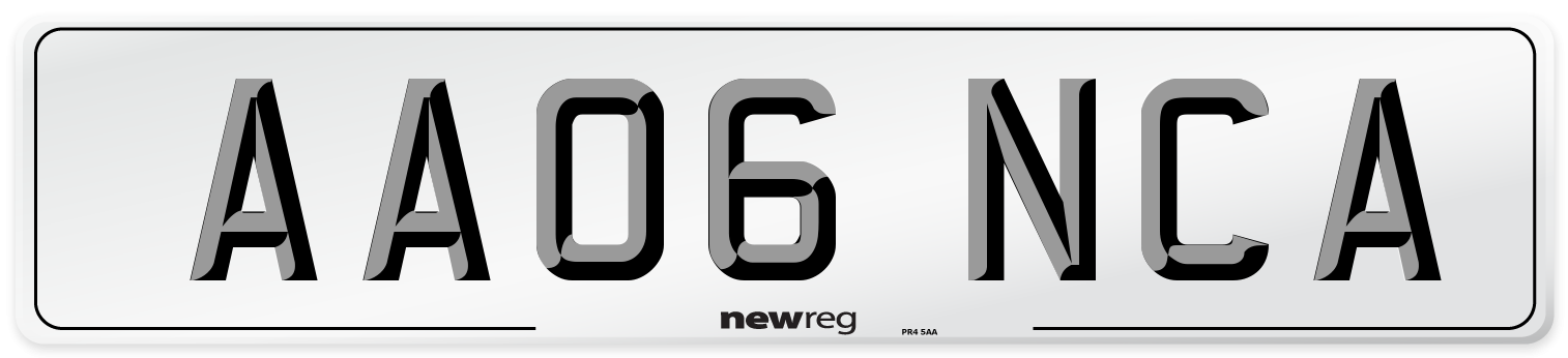 AA06 NCA Number Plate from New Reg